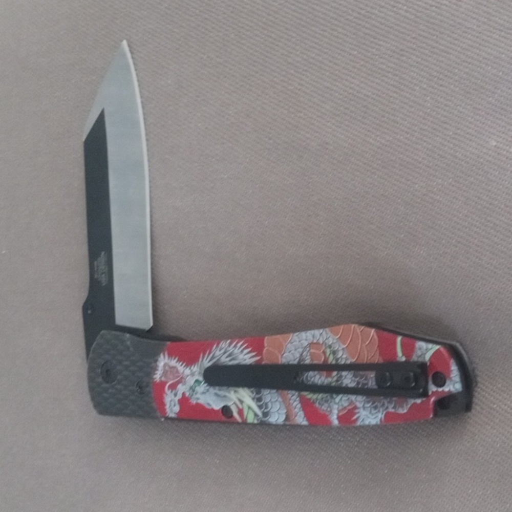 Collectible Chinese Dragon Red  Knife New - Picture 8 of 15